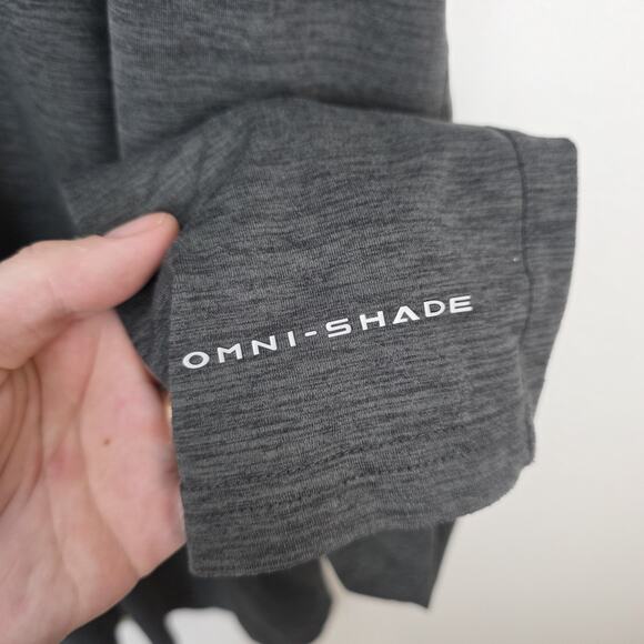 Columbia Gray 1/3 Zip Mock Neck Outdoor Omni-Shade Pullover Jacket Size 2XL - Picture 8 of 9